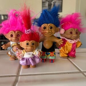 Colorful Troll Dolls Set